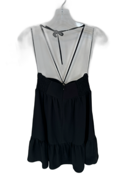 Amanda Uprichard Size XS Black Polyester Halter Neck Back Zip Dress Black / XS