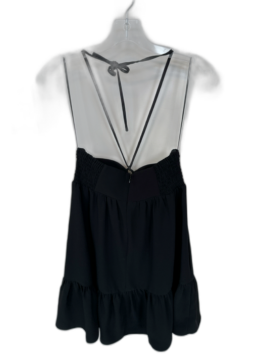 Amanda Uprichard Size XS Black Polyester Halter Neck Back Zip Dress Black / XS