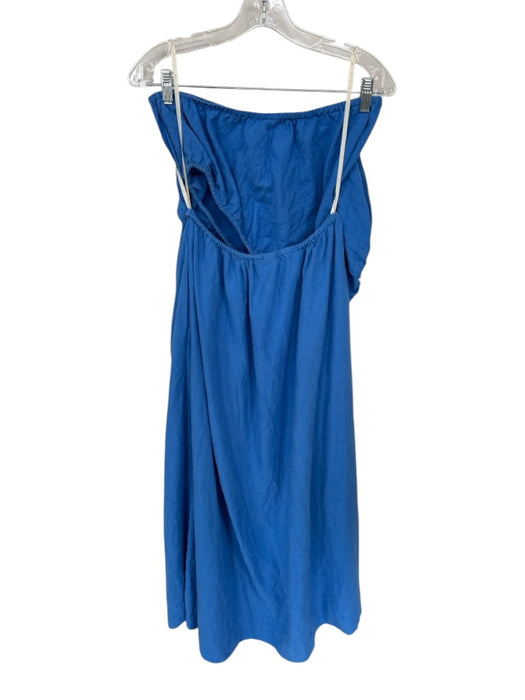 Farm Rio Size S Blue Linen & Viscose One Shoulder Cut Out Sides Maxi Dress Blue / S