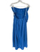 Farm Rio Size S Blue Linen & Viscose One Shoulder Cut Out Sides Maxi Dress Blue / S