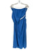 Farm Rio Size S Blue Linen & Viscose One Shoulder Cut Out Sides Maxi Dress Blue / S