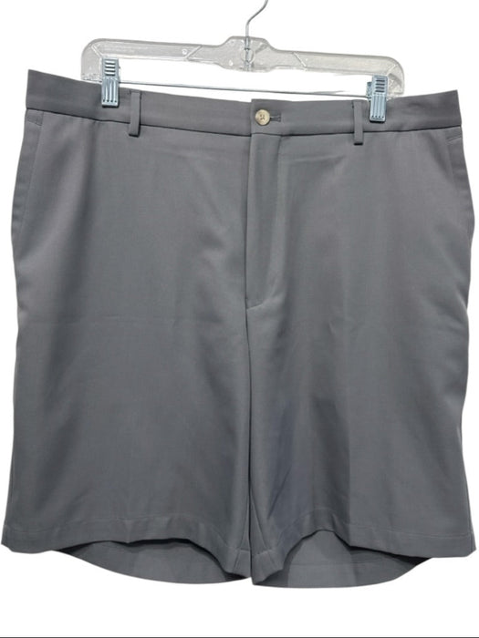 Peter Millar Size 38 Dark Gray Synthetic Solid Khakis Men's Shorts Dark Gray / 38