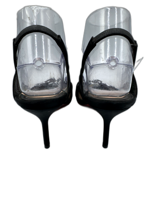 Christian Louboutin Shoe Size 37.5 Black & Red Tulle Stiletto Peep Toe Sandals Black & Red / 37.5