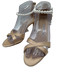 Manolo Blahnik Shoe Size 37.5 Beige Satin open toe Pearl Detail Sandals Beige / 37.5