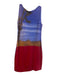 Cultura Size L Purple Polymide Sheer Paneling Graphic Print Sleeveless Dress Purple / L