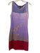 Cultura Size L Purple Polymide Sheer Paneling Graphic Print Sleeveless Dress Purple / L