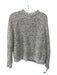 COS Size XS Black & White Cotton Blend Knit Long Sleeve Mock Neck Sweater Black & White / XS