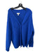 COS Size XS Cobalt Blue Alpaca Blend Button Front V Neck Long Sleeve Cardigan Cobalt Blue / XS