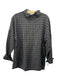 Akris Punto Size 6 Black & White Wool Blend Windowpane 1/2 Zip Long Sleeve Top Black & White / 6