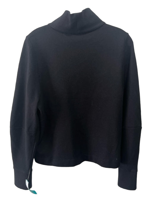 COS Size XS Black Wool Blend Mock Neck Long Sleeve Felted Top Black / XS