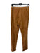 AS by DF Size 4 Camel Brown Genuine Leather High Rise Tapered Panel Detail Pants Camel Brown / 4