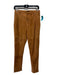 AS by DF Size 4 Camel Brown Genuine Leather High Rise Tapered Panel Detail Pants Camel Brown / 4