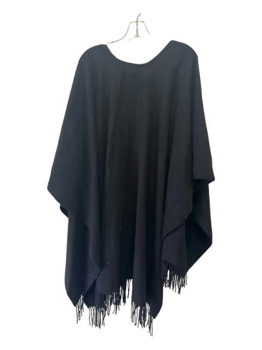 COS Size One Size Black Wool Blend Open Front Open Sides Fringe hem Cardigan Black / One Size