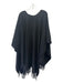 COS Size One Size Black Wool Blend Open Front Open Sides Fringe hem Cardigan Black / One Size