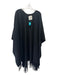 COS Size One Size Black Wool Blend Open Front Open Sides Fringe hem Cardigan Black / One Size