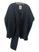 COS Size One Size Black Wool Blend Open Front Open Sides Poncho Cardigan Black / One Size