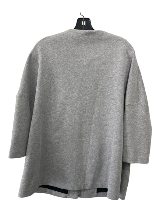 COS Size XS Gray Rayon Heathered Front Zip Drop Shoulder 1/2 sleeve Jacket Gray / XS