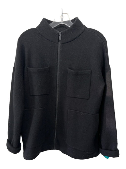 COS Size XS Black Wool Front Zip Pockets Long Sleeve Jacket Black / XS