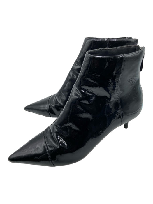 Alexandre Birman Shoe Size 38.5 Black Patent Leather Pointed Toe Ankle Booties Black / 38.5