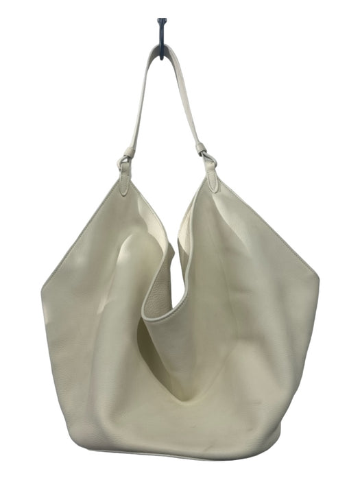 Khaite Cream White Leather Shoulder Bag Hobo Tote Dustbag Inc. Bag Cream White / L