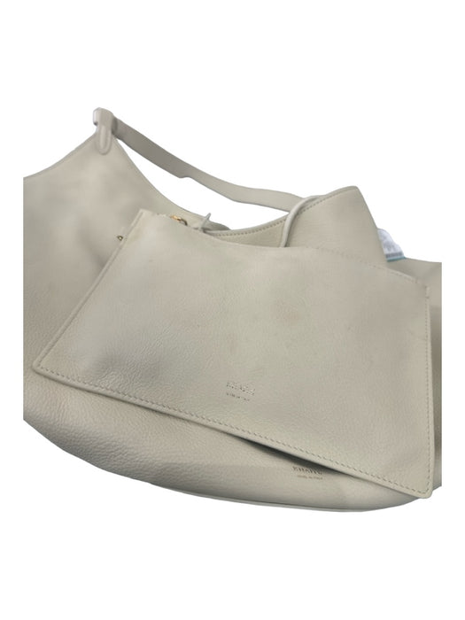 Khaite Cream White Leather Shoulder Bag Hobo Tote Dustbag Inc. Bag Cream White / L