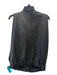 Hache Size S Black sheep skin Front Zip Cut Out Shoulder Elastic Hem Vest Black / S