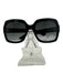 Gucci Black Acetate Square Gold Hardware Logo Sunglasses Black