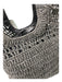 COS Black Woven Open Top Basket 2 Handles Shoulder Bag Black / Medium