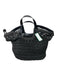 COS Black Woven Open Top Basket 2 Handles Shoulder Bag Black / Medium