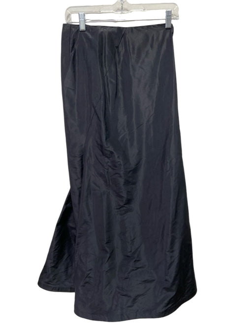 Peter Som Size 6 Black Silk Back Zip Maxi Darted Evening Skirt Black / 6