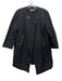 Lafayette 148 Size 8 Black Polyester 1/2 Sleeve Silver Hardware Zip Pocket Coat Black / 8