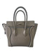 Celine Gray Leather Double Top Handle Top Zip Trim Bag Gray / Small