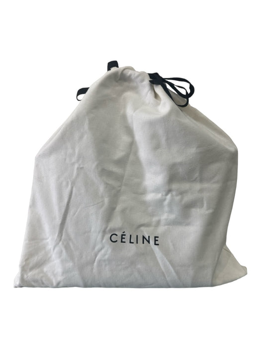 Celine Gray Leather Double Top Handle Top Zip Trim Bag Gray / Small