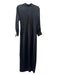 L'agence Size 2 Black Silk Collar Long Sleeve Wrap Side tie Dress Black / 2