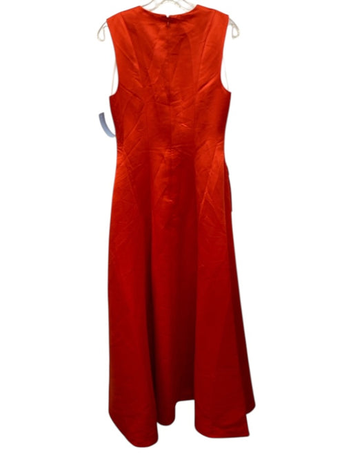 Trina Turk Size 6 Red Polyester Zip Back Sleeveless Satin floor length Gown Red / 6