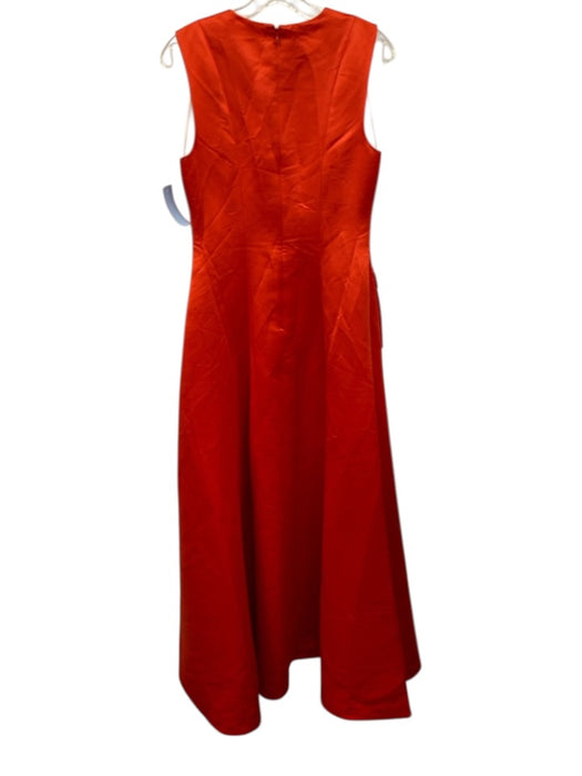Trina Turk Size 6 Red Polyester Zip Back Sleeveless Satin floor length Gown Red / 6