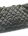 Chanel Black Leather Caviar CC Logo Tote Certified by Entrupy Bag Black / M