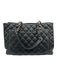Chanel Black Leather Caviar CC Logo Tote Certified by Entrupy Bag Black / M