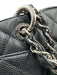 Chanel Black Leather Caviar CC Logo Tote Certified by Entrupy Bag Black / M
