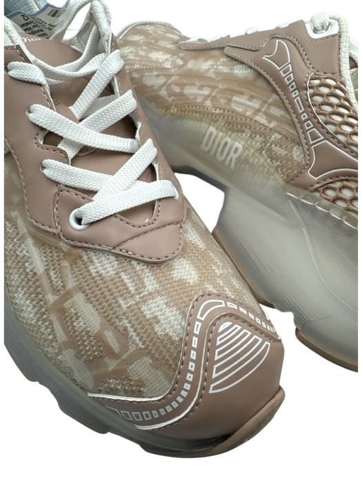 Christian Dior Shoe Size 42 Neutral Synthetic Lace Up Box Incl. Monogram Shoes Neutral / 42