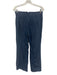 Free People Size 6 Dark Blue Cotton Tie Front Wide 1/2 Sleeve Denim Pants Set Dark Blue / 6