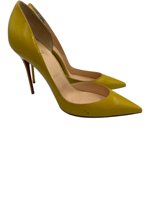 Christian Louboutin Shoe Size 42 Yellow Patent Leather Pointed Toe Heels Yellow / 42