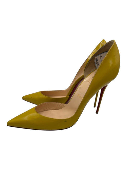 Christian Louboutin Shoe Size 42 Yellow Patent Leather Pointed Toe Heels Yellow / 42