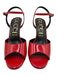 Gucci Shoe Size 42 Red Leather open toe Slingback Stiletto Sandals Red / 42