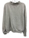 Parke Size S/M Light Grey Cotton Embroidered Mock Neck Sweatshirt Light Grey / S/M