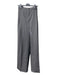 Prada Size 56 Gray Virgin Wool High Rise Wide Leg Belt loops Faux Pockets Pants Gray / 56