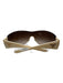 Prada Cream & Brown Acetate Gradient Side Logo Shield Sunglasses Cream & Brown