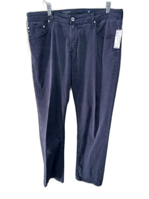 AG Size 36 Navy Blue Cotton Solid Zip Fly Men's Pants Navy Blue / 36
