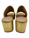 Maeve Shoe Size 39 Gold Leather Upper Metallic Platform Block Heel Sandal Mules Gold / 39