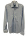 David Donahue Size 15 Blue & White Cotton Grid Button Down Long Sleeve Shirt Blue & White / 15